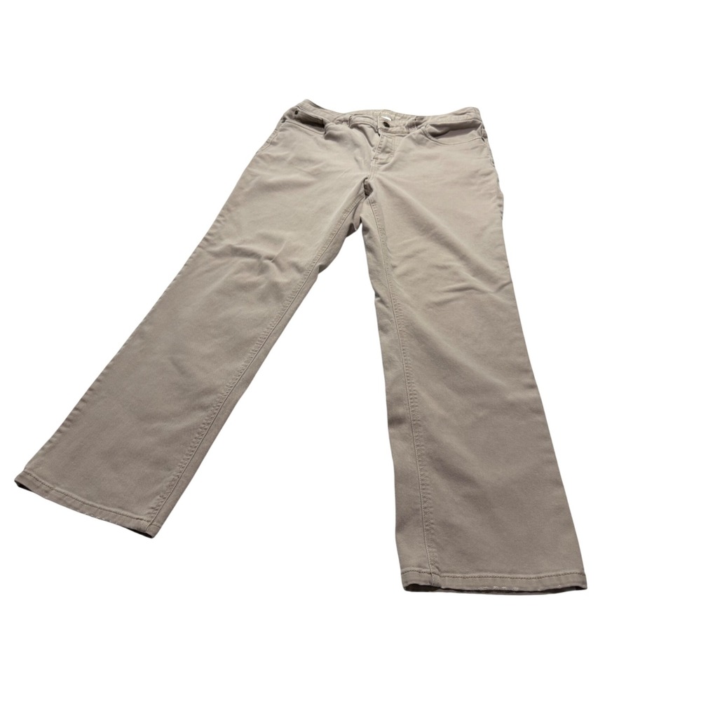 Croft & Barrow Classic Fit Straight Leg Khaki Pants Tan Women 14 Short Stretch